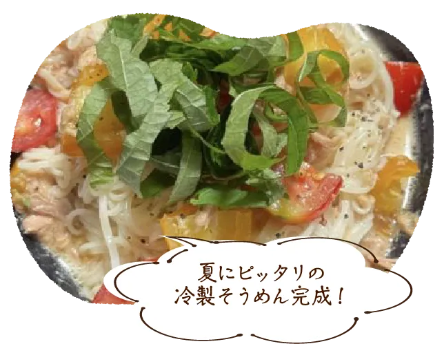 夏にピッタリの冷製そうめん完成!
